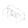 Cama 3D komoda PALAZZO BIS 151x40x75 matinis juodas