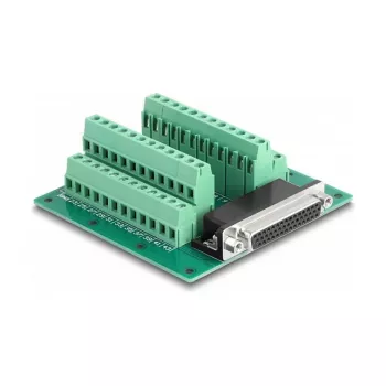 DeLOCK D-Sub HD 44 kontaktų moteriškas į terminalų bloką DIN bėgeliui 84mm x 86mm x 30mm