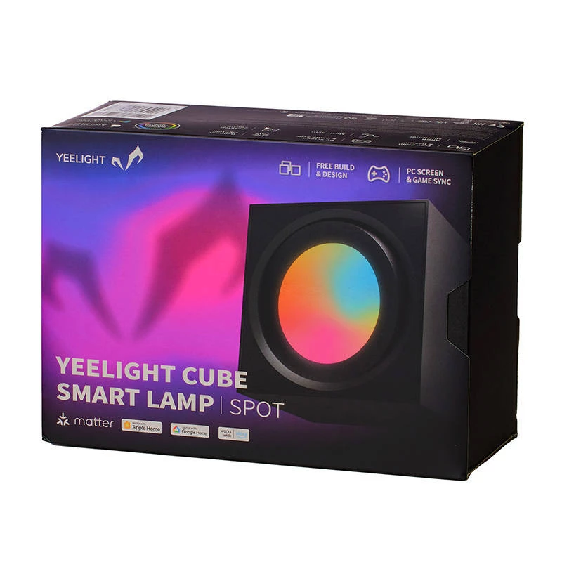 Žaidimų apšvietimo plokštė YEELIGHT SMART CUBE LIGHT SPOT bazė (YLFWD-0008) Juoda