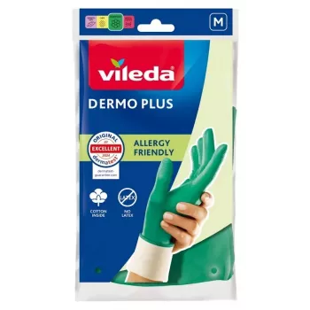 Vileda Dermo Plus 'M' pirštinės Žalios Medvilnė, Nitrilas