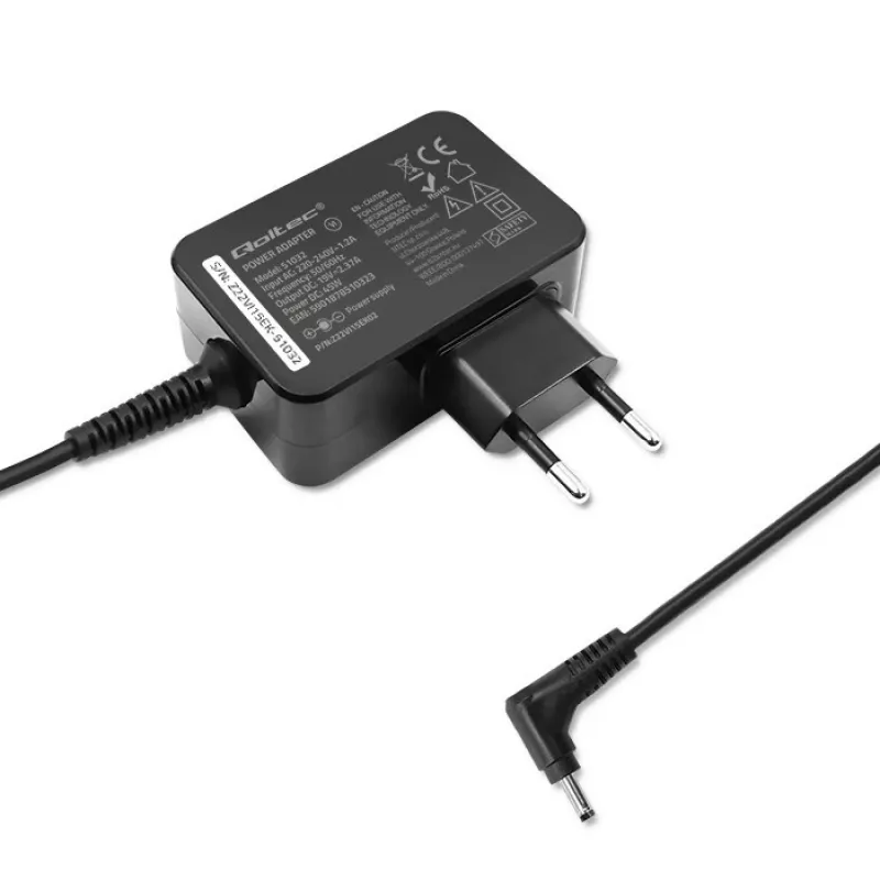 Maitinimo adapteris Qoltec 51032 45 W vidaus juodas nešiojamam kompiuteriui