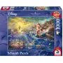 Schmidt Spiele 59479 Thomas Kinkade: Disney Undinėlė Arielė, dėlionė (1000 gabalėlių), 69,3 x 49,3 cm, animaciniai filmai
