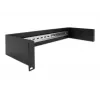 Delock 66884 19 colių DIN bėgių panelė, 2U, juoda