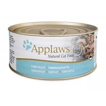 APPLAWS Tunė filė su sultiniu - šlapias ėdalas katėms - 70g