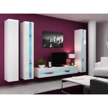 Cama lentynų blokas VIGO NEW 180/40/30 baltas/baltas blizgesys