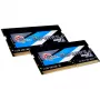 SO-DIMM 16 GB DDR4-3200 (2x 8 GB) Dual-Kit, Arbeitsspeicher schwarz, F4-3200C22D-16GRS, Ripjaws, INTEL XMP