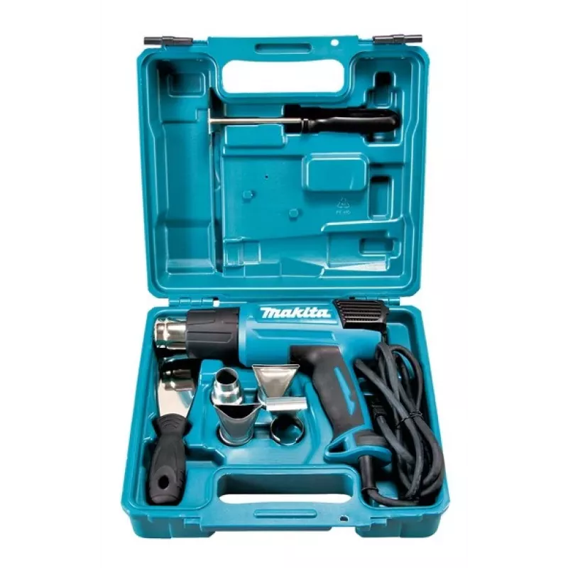 Pistoletas karšto oro Makita HG6031VK 500 l/min 600 °C 1800 W Juodas, Mėlynas