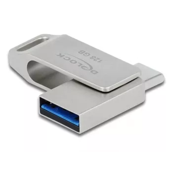 USB atmintukas DeLOCK 128GB USB-C / Type-A sukamas modelis