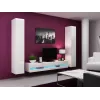 TV stovas cama meble VIGO NEW 30/180/40, baltas blizgus viršus, medžio drožlių plokštė, 1800×400×300 mm