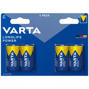 Baterija Varta Longlife Power Baby C 1,5 V – pirminis cinko-anglies elementas, vienetinis paketas