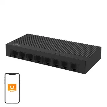 8 prievadų LAN jungiklis IMOU SF108C 100 Mb/s — nevaldomas 8x 100 Mbps Ethernet prievadai
