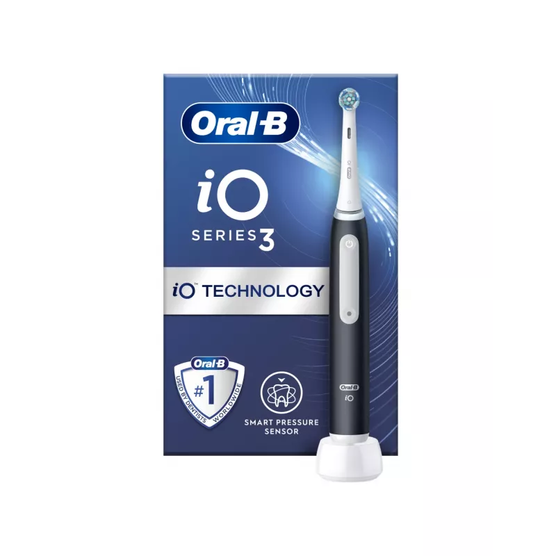 Oral-B iO3 matinė juoda elektrinis dantų šepetėlis