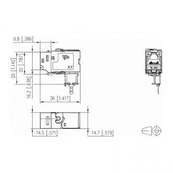 Metz 130B22-E RJ45 keystone lizdas
