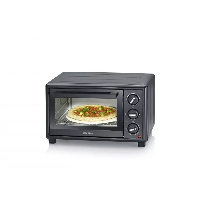 Elektrinė mini orkaitė SEVERIN TO 2078 – 20 l, 1600 W, juoda, laisvai pastatoma