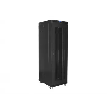 Stovimas 19 inch 42U 800x800 mm juodas perforuotas serverio spintos korpusas su LCD durimis LANBERG (plokščioje pakuotėje)