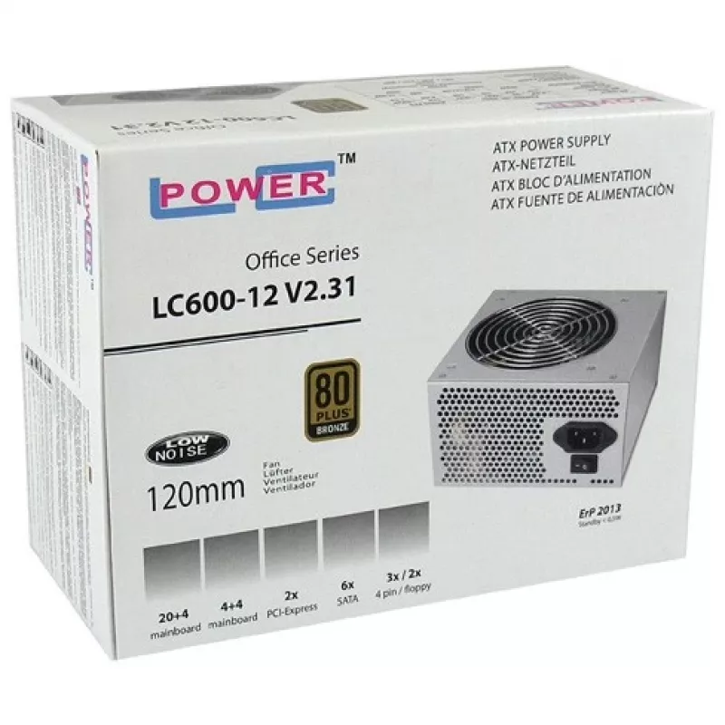 Maitinimo blokas 450W LC600-12 V2.31 80+ Bronzinis