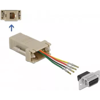 Surenkamasis rinkinys D-Sub 9 kontaktų moteriškas į RJ11/RJ14 DeLOCK 66770