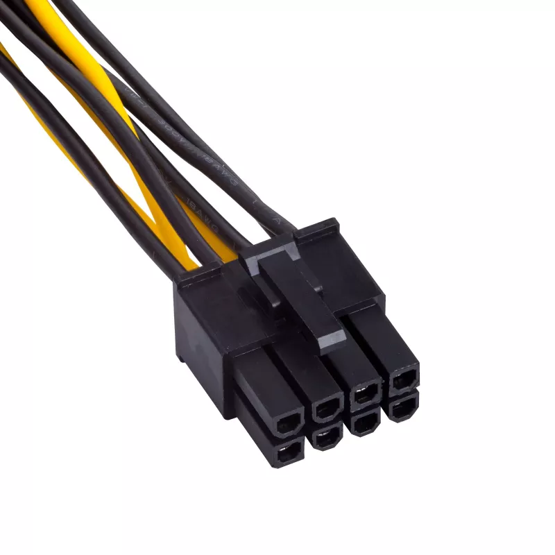 Akyga AK-CA-29 maitinimo adapteris iš 2 Molex į PCIe 8 kontaktų, 15 cm