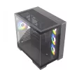 Korpusas Silentware View A-RGB Black VIEWBLACK vidutinis bokštas su A-RGB apšvietimu