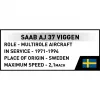 Cobi blokelių rinkinys Saab AJ 37 Viggen, 881 detalės