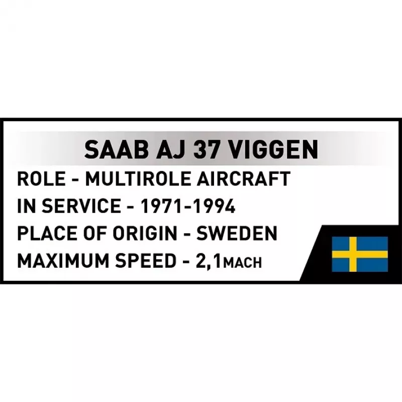 Cobi blokelių rinkinys Saab AJ 37 Viggen, 881 detalės
