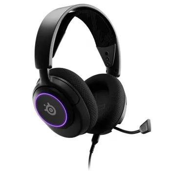 Steelseries Arctis Nova 3 ausinės, laidinės, lankeliu, žaidimams, USB Type-C, juodos