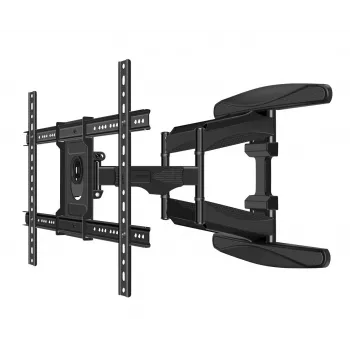 Priekinės sienos laikiklis ESPERANZA ERW021 40–85 colių plokščiajam televizoriui, metalinis, pakreipiamas, 6–50 cm atstumas, 68 kg apkrova, VESA 200x100–600x500 mm
