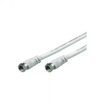 Wentronic Goobay SAT jungiamasis kabelis, 100% ekranuotas, baltas, 0,5 m - F kištukas F kištukas (60724)