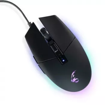 Žaidimų pelė MediaRange MRGS202 – dešiniarankė, optinė, 4000 DPI, 6 mygtukai, USB-A, juoda