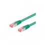 Wentronic Goobay CAT 6a Patch kabelis, S/FTP (PiMF), žalias, 2 m - LSZH be halogenų, varis (93742)