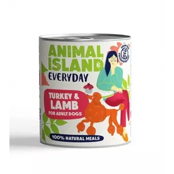 ANIMAL ISLAND Everyday Turkey and lamb - šlapias šunų ėdalas - 800g