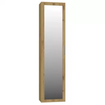 Spintelė Top e Shop DUO SZAFKA ARTISAN – ąžuolinis rėmas, 2 lentynos, 1 duris, 500×350×1800 mm