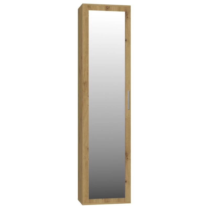 Spintelė Top e Shop DUO SZAFKA ARTISAN – ąžuolinis rėmas, 2 lentynos, 1 duris, 500×350×1800 mm