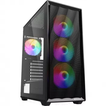 Kompiuterio korpusas Sharkoon VK4 Rainbow ATX juodas
