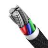 Baseus High Density Braided Cable Type-C į Lightning, PD, 20W, 1m (Juoda)