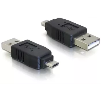 Adapteris USB micro-B (vyriškas) į USB 2.0 A (vyriškas) DeLOCK 65036 Juodas
