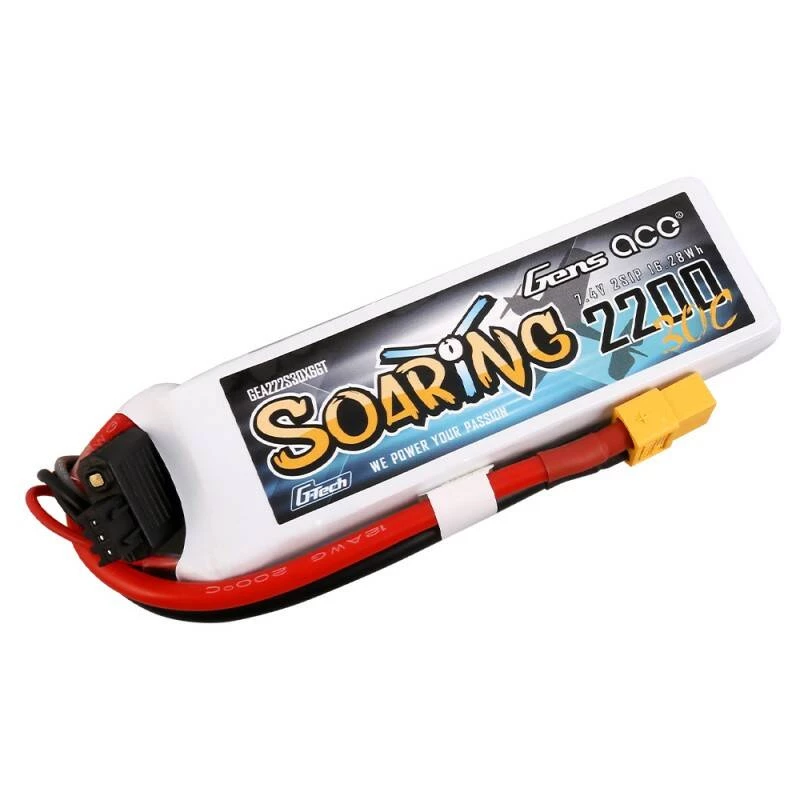 Gens Ace G-Tech Soaring 2200mAh 7.4V 30C 2S1P XT60 akumuliatorius
