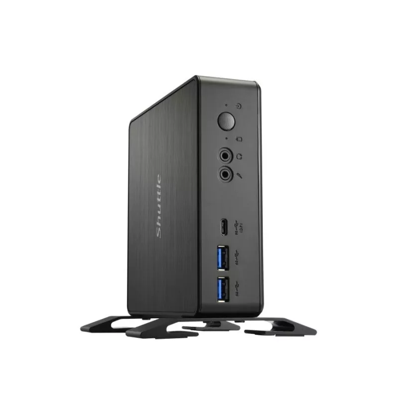 Shuttle XPC Nano PC NC40U5, Intel Core i5-1235U, 1x HDMI, 1x DP, 1x USB-C/DP, 6x USB3.2, 1x 2,5 colio vieta, 2x M.2, 1x LAN, RAID, 24/7 nuolatinis darbas, su VESA ir stovu