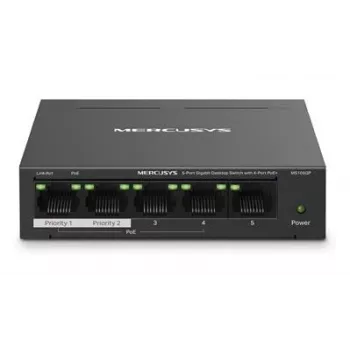 Mercusys 5 prievadų Gigabit stalinis komutatorius su 4 prievadais PoE+