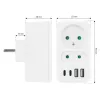 Maitinimo skirstytuvas MACLEAN MCE249 F/W – 2x kištukiniai lizdai (16A + 6A) ir 4x USB (2x A, 2x C PD 20W)
