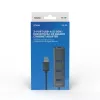 SAVIO USB-A šakotuvas su RJ-45 Gigabit Ethernet AK-57 — 3× USB-A + RJ-45, USB 3.2 Gen 1 Micro‑B prijungimas, 5 Gbit/s, 4 prievadai, pilka