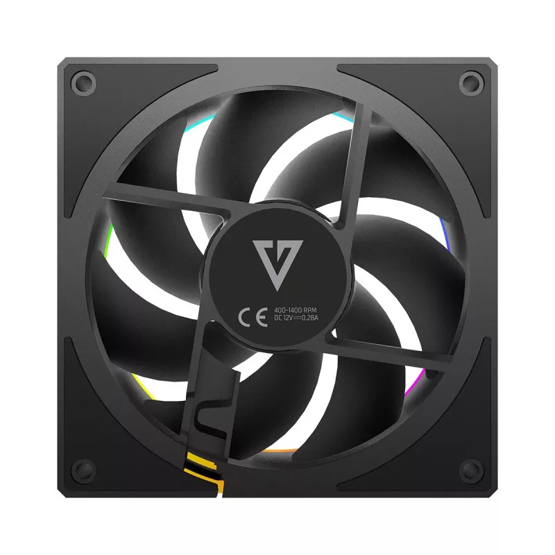 Korpuso ventiliatorius MODECOM VOLCANO LOOP 120 ARGB Reverse Fan Black 120 mm PWM 400–1400 RPM ARGB lizdas