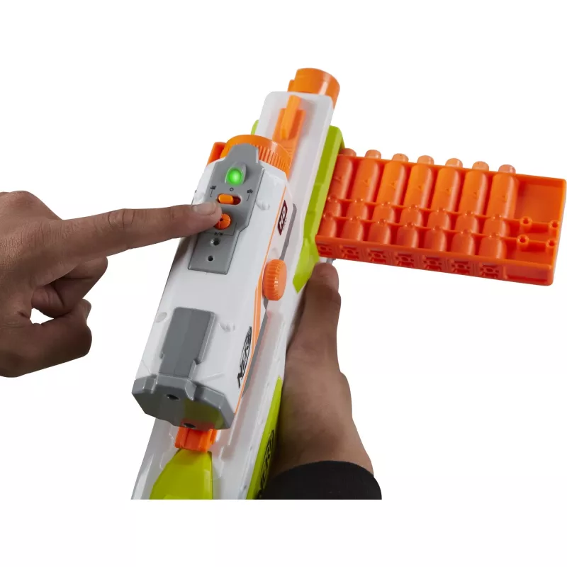 Pistoletas putplasčio strėlėms HASBRO Nerf BattleScout ICS-10 FFP B1756F030 – vieno šūvio, taktinis bėgelis