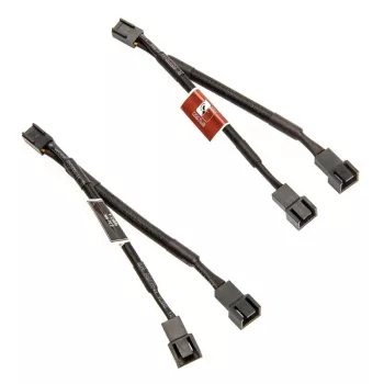 Noctua NA-SYC2 – 2 vnt. Y-formos 3 kontaktų ventiliatorių šakotuvai (juodi)