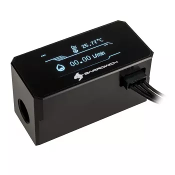 Srauto matuoklis Barrow FBFT08 B su OLED ekranu, juodas