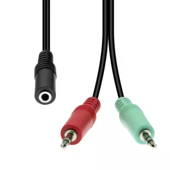 Audio kabelis ProXtend 4 kontaktų į 2×3 kontaktų M4F2XM3-004, 0,5 m, 0,02 kg