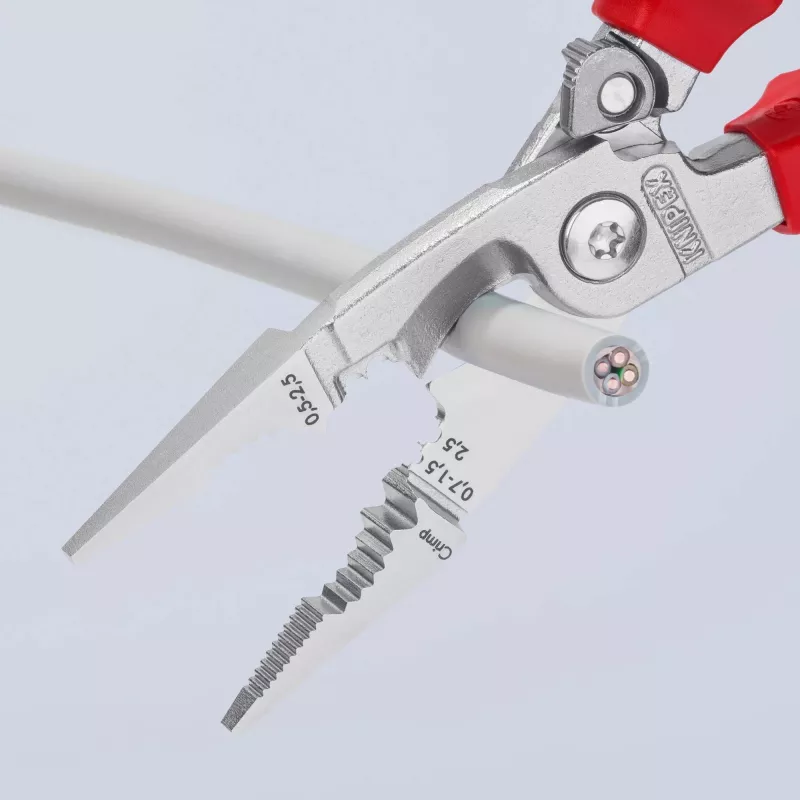 Kombinuotosios replės smailianosės Knipex 13 96 200