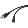 USB 3.2 Gen1 (3.0/3.1) laidas, USB-C kištukas, 2,00 m, juodas (RF-4995176)