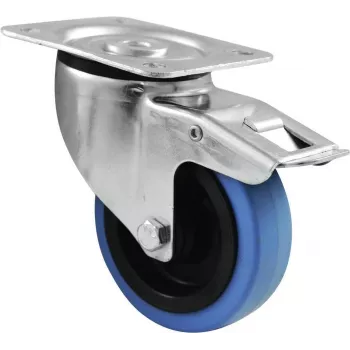 Kryptinis ratukas Roadinger 30004007 100 mm mėlynas su stabdžiu