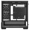 Korpusas PC Midi Tower DeepCool CG380 3F — Juodas, 235×437×451 mm, palaiko 2x120 mm šoninius + 1x120 mm galinį ventiliatorius, maitinimo šaltinis apačioje, 2,5 colio/3,5 colio HDD